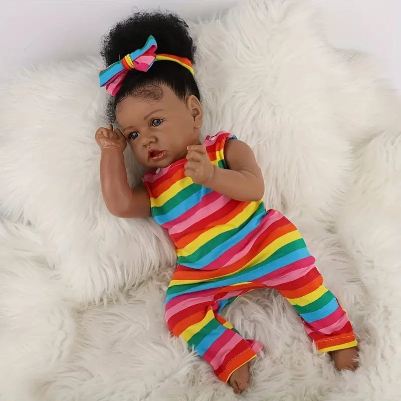 22inch Soft Body 55cm Reborn Dolls Real Life Girl Doll for Halloween, Christmas Gift
