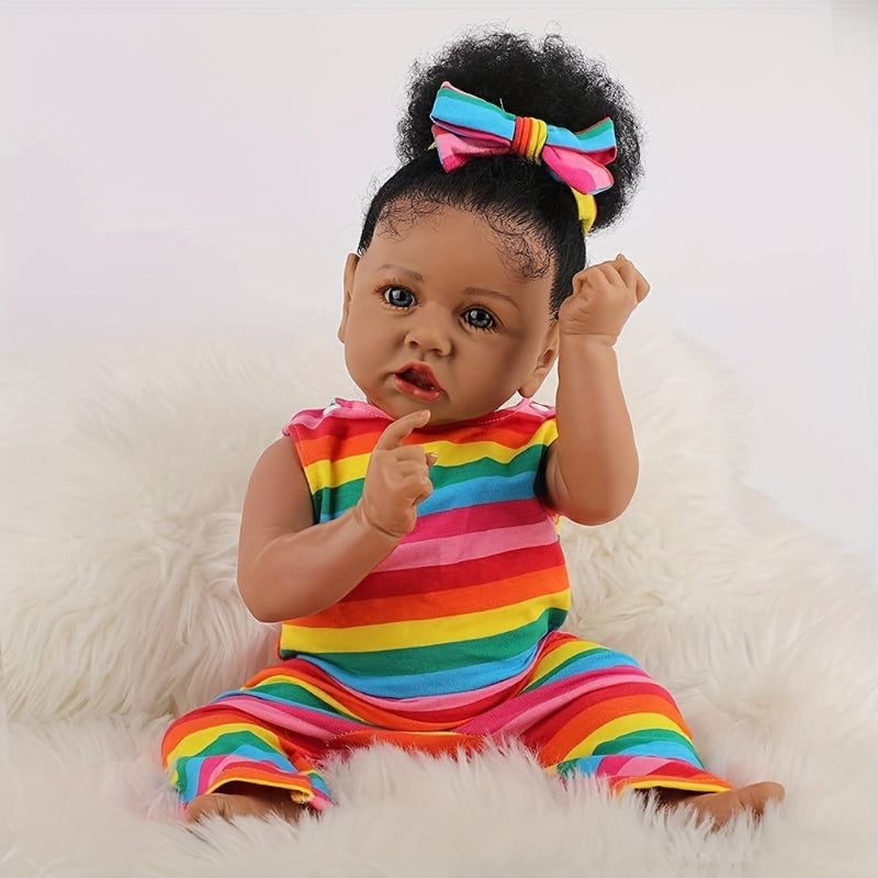 22inch Soft Body 55cm Reborn Dolls Real Life Girl Doll for Halloween, Christmas Gift
