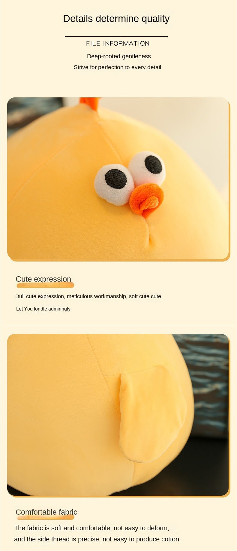 Little Yellow Chicken Plush Toys, Soothing Plush Dolls, Soft Plush Toys