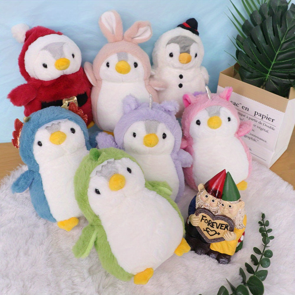 Plush Penguin Dolls Set, Soft Polyester Stuffed Animals for All Ages, Colorful Assorted Penguin Toys, Ideal for Gifting and Collectibles - 0+ Age Group