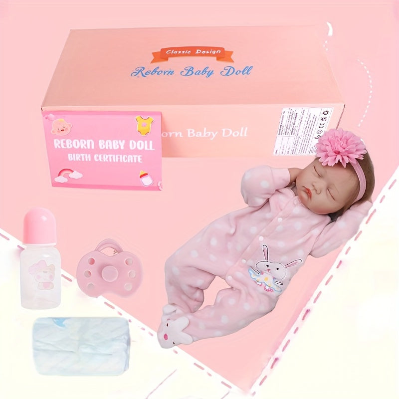 Reborn Doll 22 Inch Lifelike Reborn Baby Dolls, Newborn Girl Doll With Realistic Veins, Handmade Vinyl With Weighted Cloth Body, Advanced Painted Gift Set For Kids Age 3+