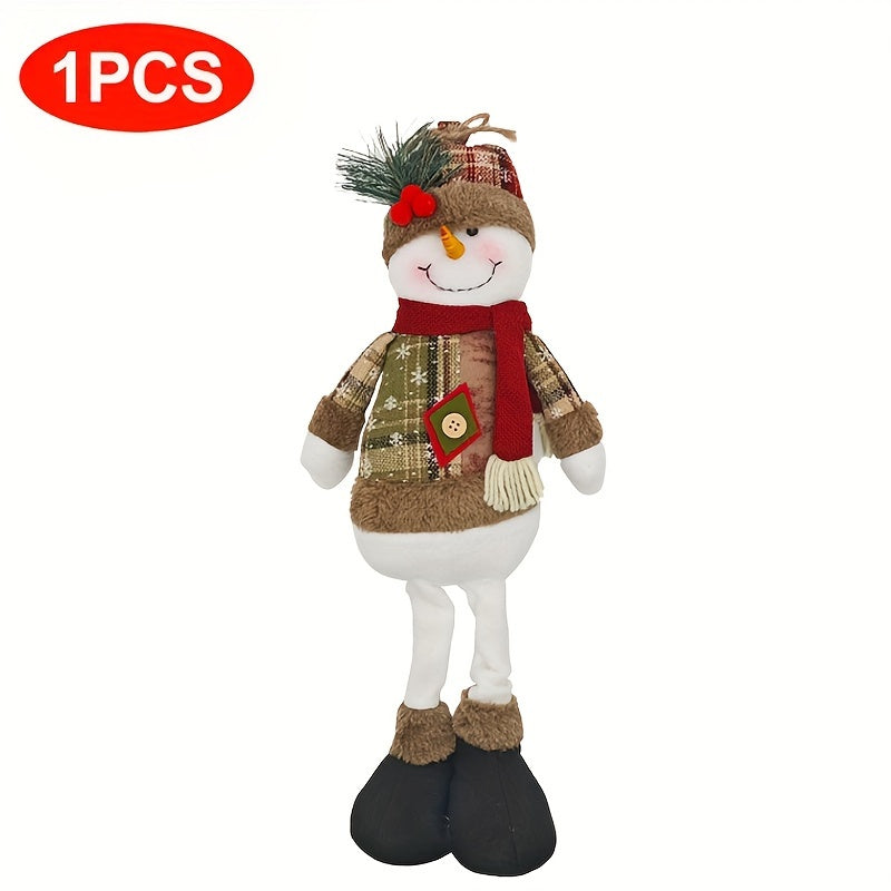 1pc/3pcs, Christmas Dolls Tree Decor New Year Ornament Reindeer Snowman Santa Claus Standing Doll Navidad Decoration Merry Christmas