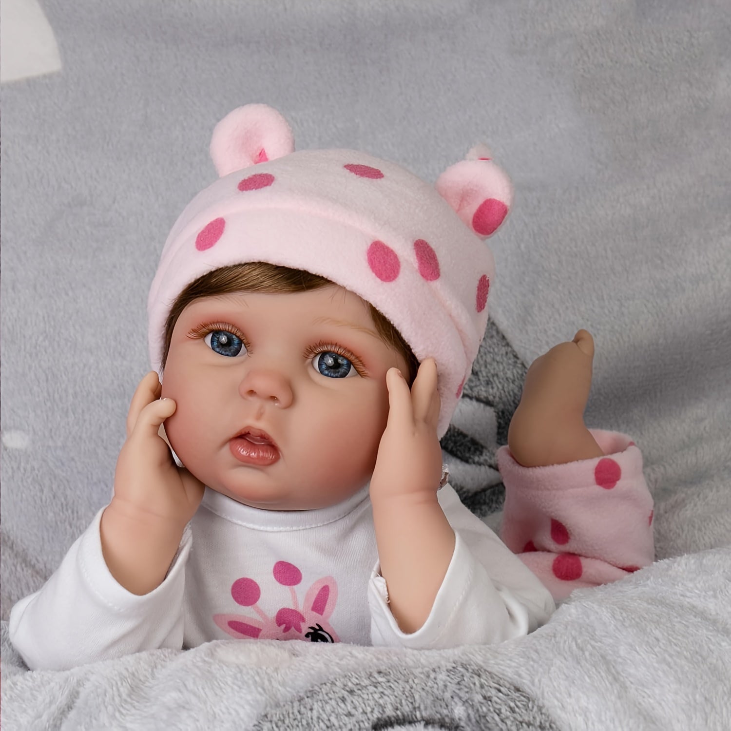 Reborn Dolls 20inch 50cm Realistic Newborn Bebe Girl Soft Silicone Vinyl Baby Dolls Toy With Plush Pink Giraffe For Kids Christmas Gift