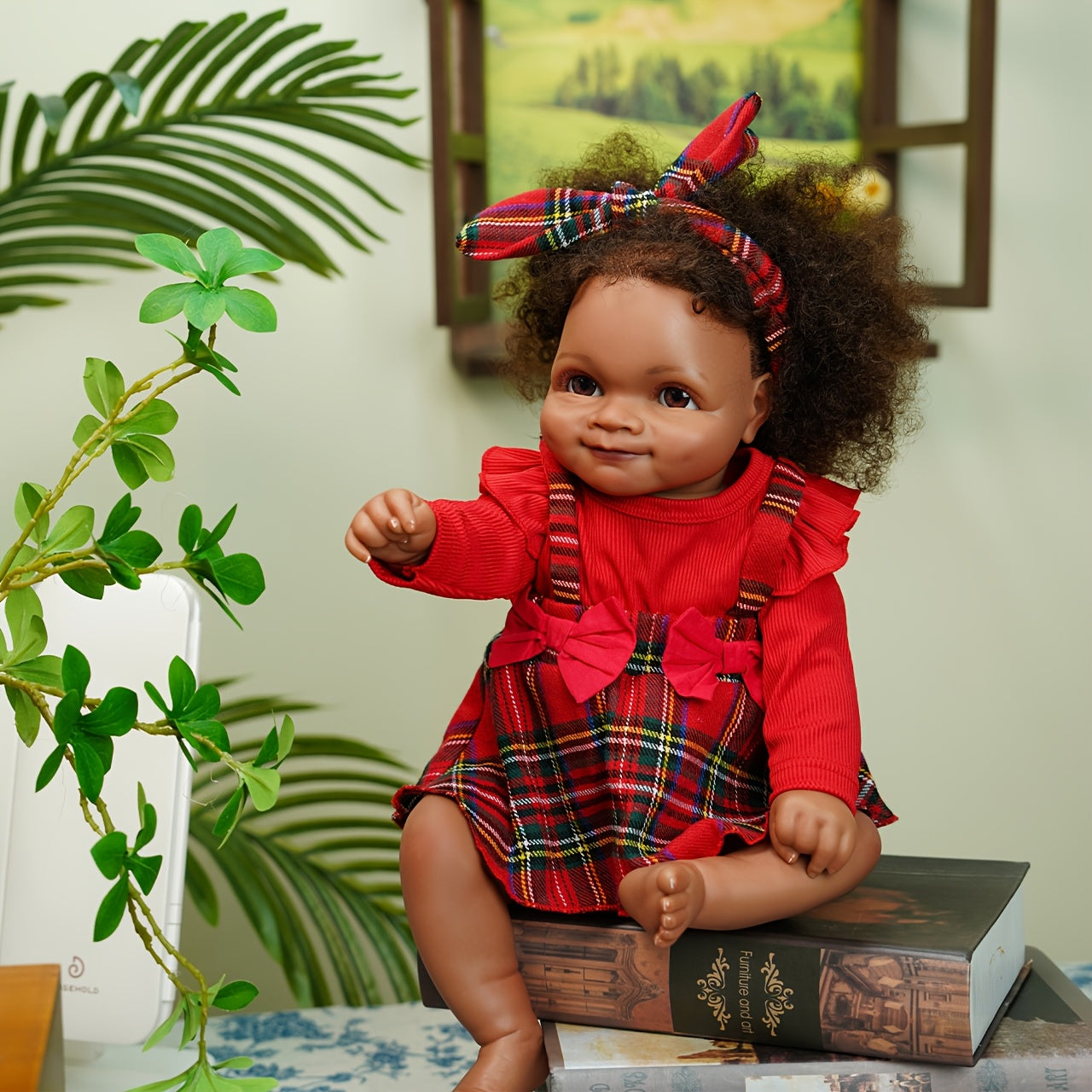 VACOS Lifelike Reborn Baby Dolls - 20-inch Washable Realistic Newborn Baby Black Girl Full Vinyl Waterproof Body That Look Real and Gifts for Kids