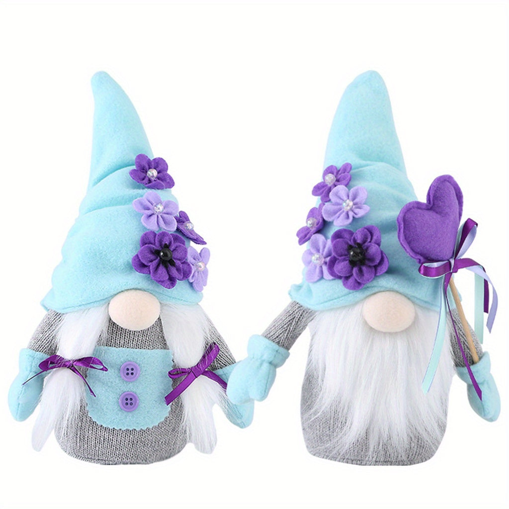 Mother's Day Gnome Decorations 3D Flower Scandinavian Nisse Collectible Dolls Ornaments for Home