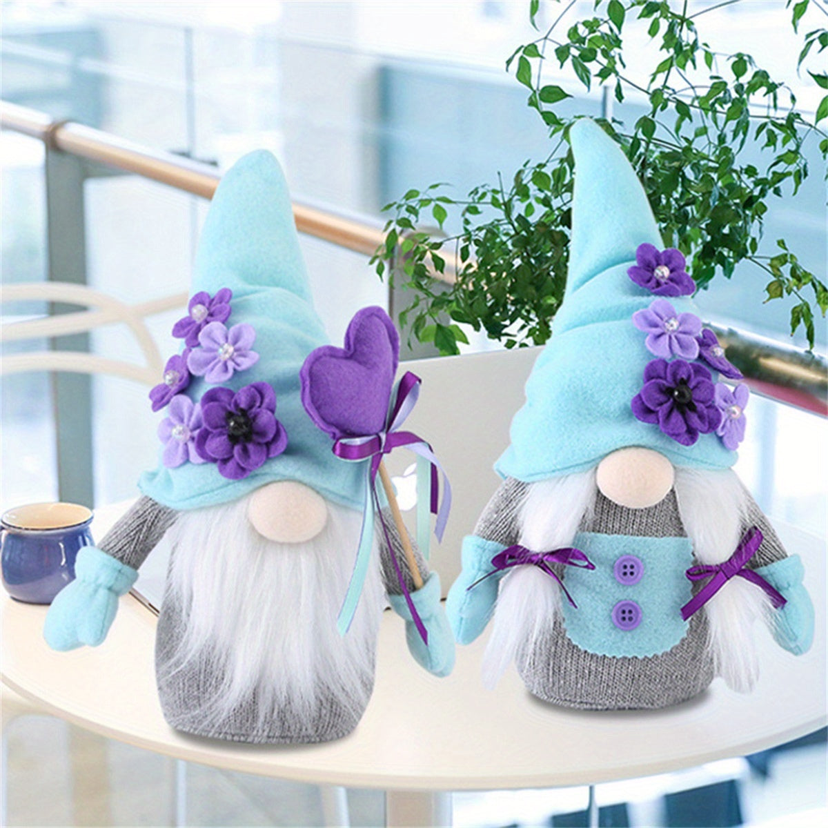 Mother's Day Gnome Decorations 3D Flower Scandinavian Nisse Collectible Dolls Ornaments for Home