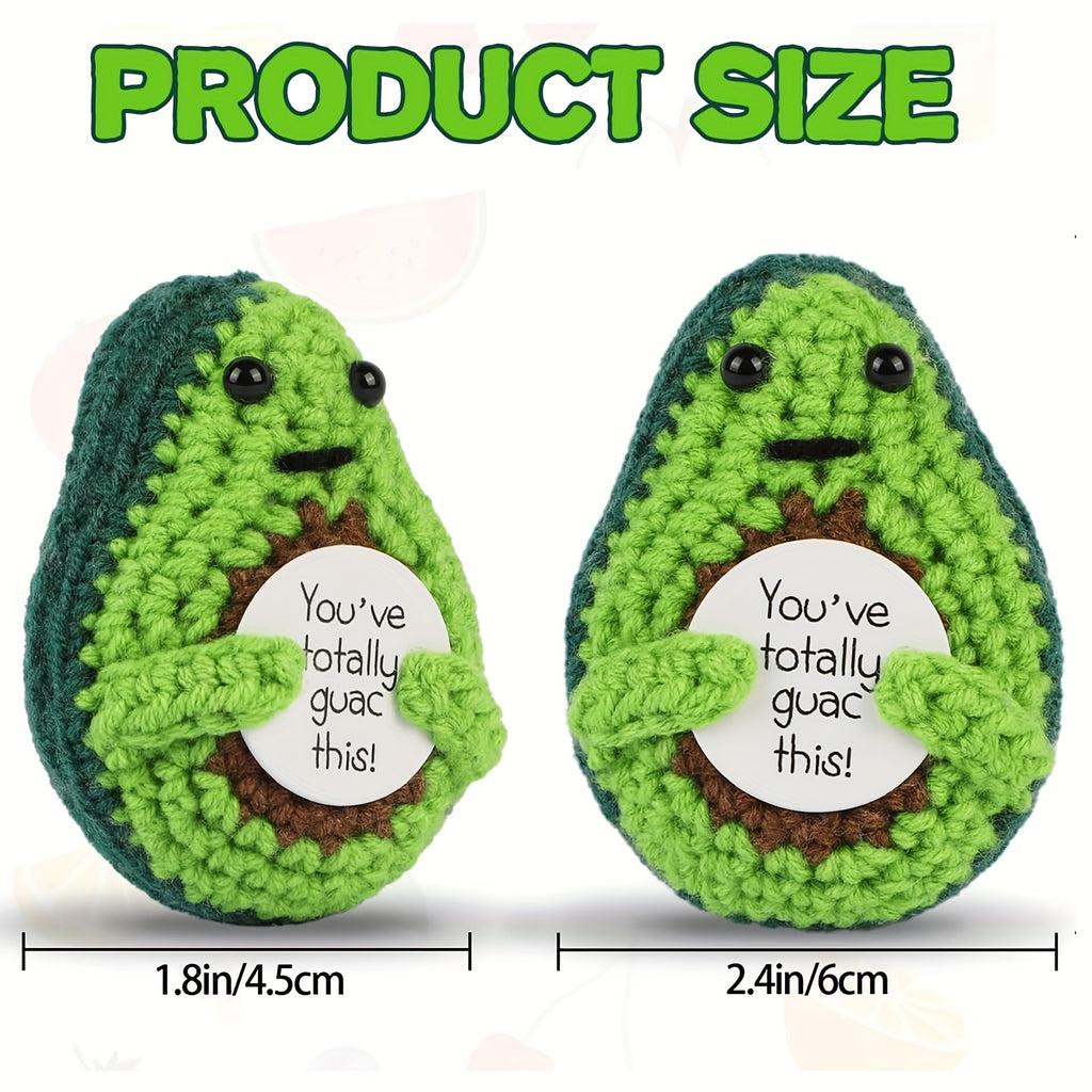 6-Pack Mini Positive Affirmation Plushies, 3-Inch Knitted Fabric Stuffed Dolls, Emotional Support Fun Potatoes, Party Decor Figure Toys, Woolen Encouragement Gift for Women and Moms, Suitable for Ages 14+