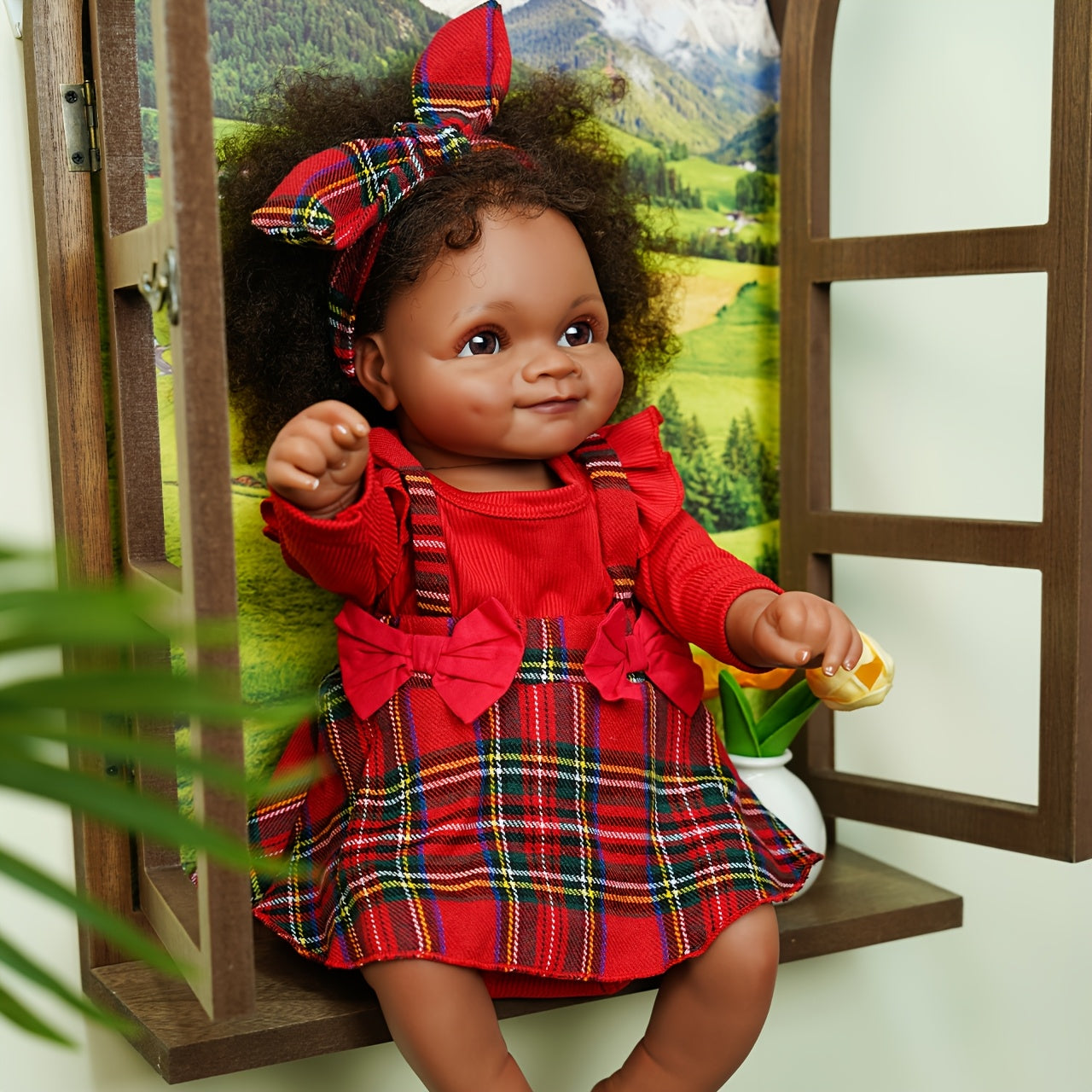 VACOS Lifelike Reborn Baby Dolls - 20-inch Washable Realistic Newborn Baby Black Girl Full Vinyl Waterproof Body That Look Real and Gifts for Kids
