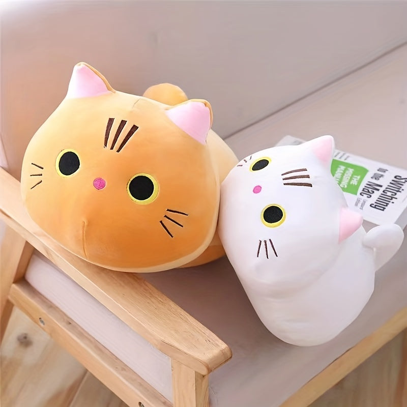 22CM Lovely Cartoon Cat Dolls Stuffed Soft Animal Kitten Plush Pillow Toys Kawaii White Black Cat Gift for Boys Girls