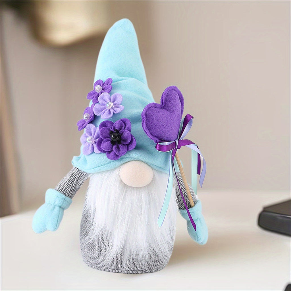 Mother's Day Gnome Decorations 3D Flower Scandinavian Nisse Collectible Dolls Ornaments for Home
