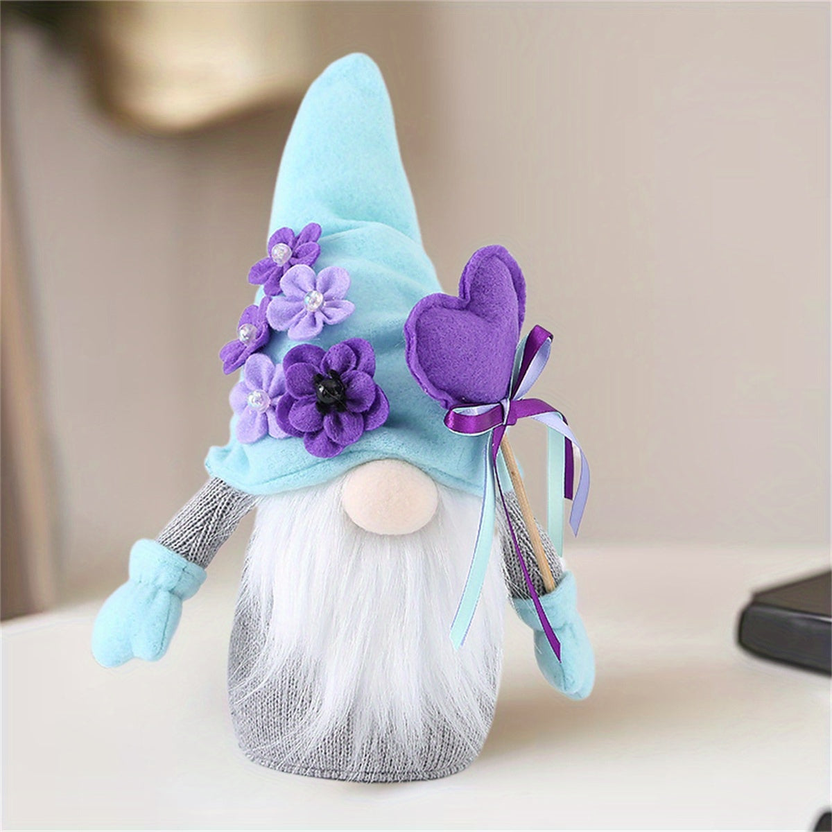 Mother's Day Gnome Decorations 3D Flower Scandinavian Nisse Collectible Dolls Ornaments for Home