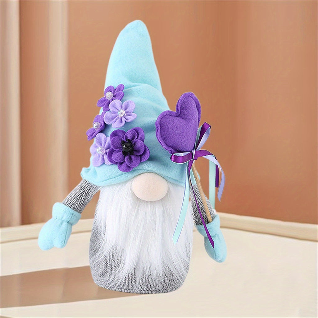 Mother's Day Gnome Decorations 3D Flower Scandinavian Nisse Collectible Dolls Ornaments for Home