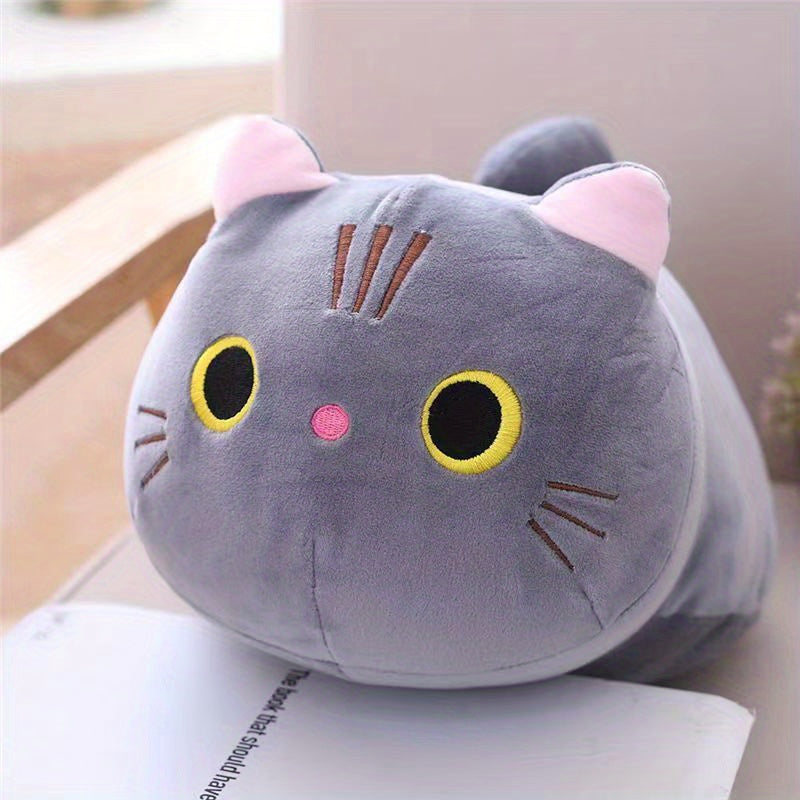 22CM Lovely Cartoon Cat Dolls Stuffed Soft Animal Kitten Plush Pillow Toys Kawaii White Black Cat Gift for Boys Girls