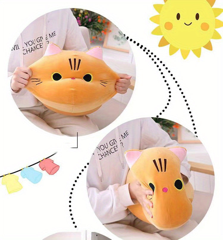 22CM Lovely Cartoon Cat Dolls Stuffed Soft Animal Kitten Plush Pillow Toys Kawaii White Black Cat Gift for Boys Girls