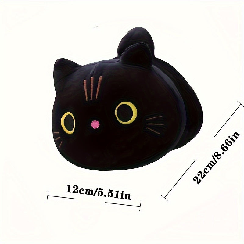 22CM Lovely Cartoon Cat Dolls Stuffed Soft Animal Kitten Plush Pillow Toys Kawaii White Black Cat Gift for Boys Girls