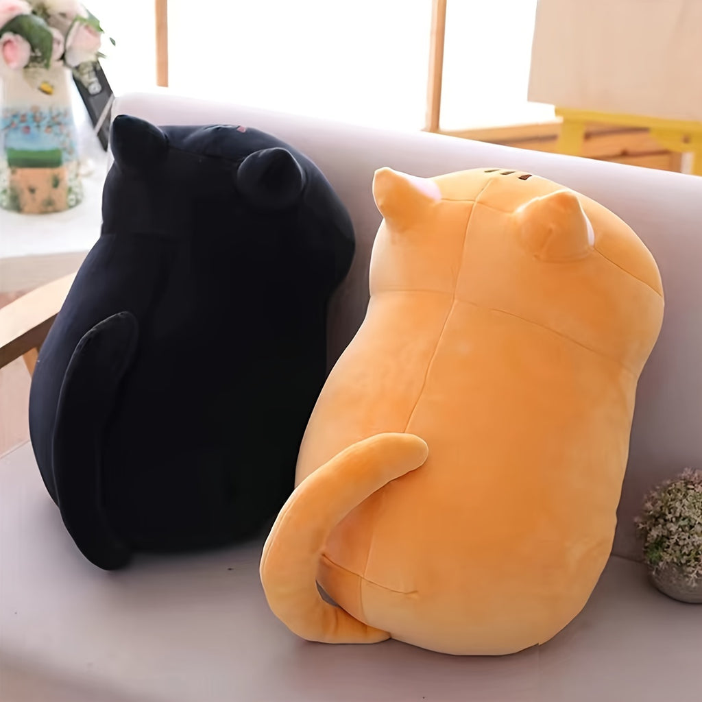 22CM Lovely Cartoon Cat Dolls Stuffed Soft Animal Kitten Plush Pillow Toys Kawaii White Black Cat Gift for Boys Girls