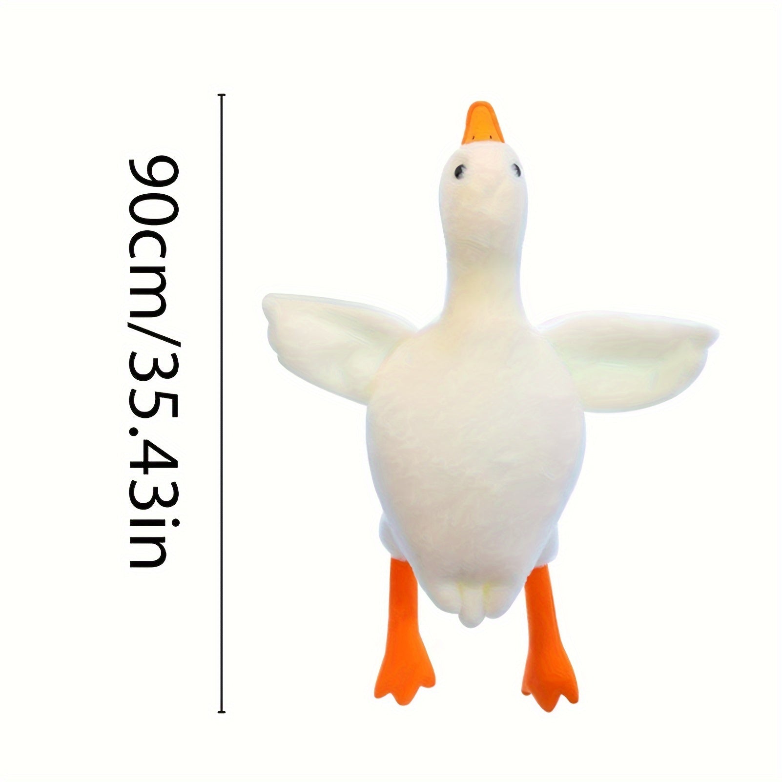 3 Sizes Big White Duck Plush Toys Cute Animal Stuffed Soft Dolls Floor Mat Home Decor Girls Birthday Gifts Not Suitable for Sleeping Thanksgiving Gifts Halloween Chirstmas Decor Gifts