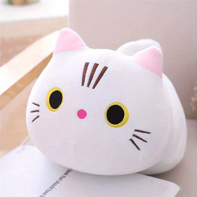 22CM Lovely Cartoon Cat Dolls Stuffed Soft Animal Kitten Plush Pillow Toys Kawaii White Black Cat Gift for Boys Girls
