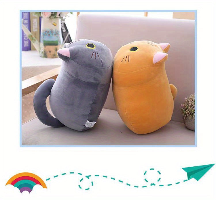 22CM Lovely Cartoon Cat Dolls Stuffed Soft Animal Kitten Plush Pillow Toys Kawaii White Black Cat Gift for Boys Girls