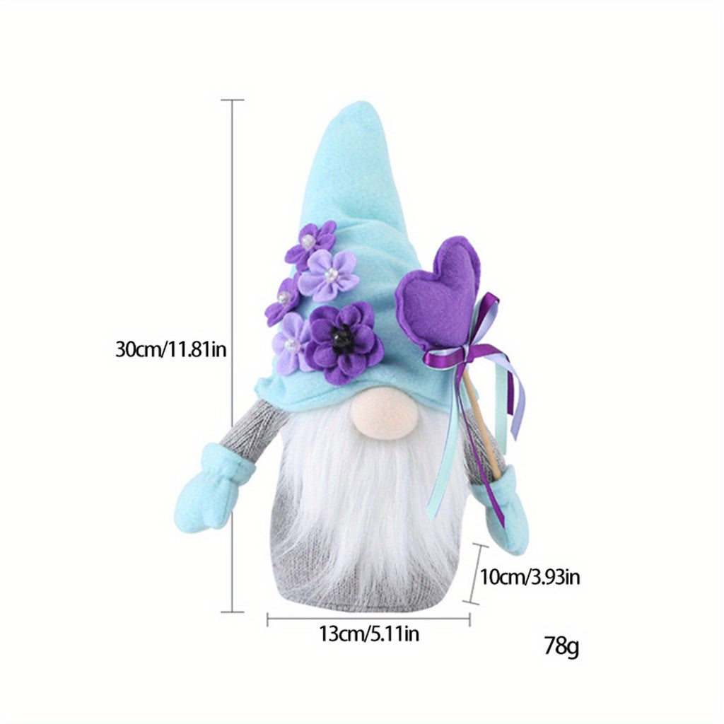 Mother's Day Gnome Decorations 3D Flower Scandinavian Nisse Collectible Dolls Ornaments for Home
