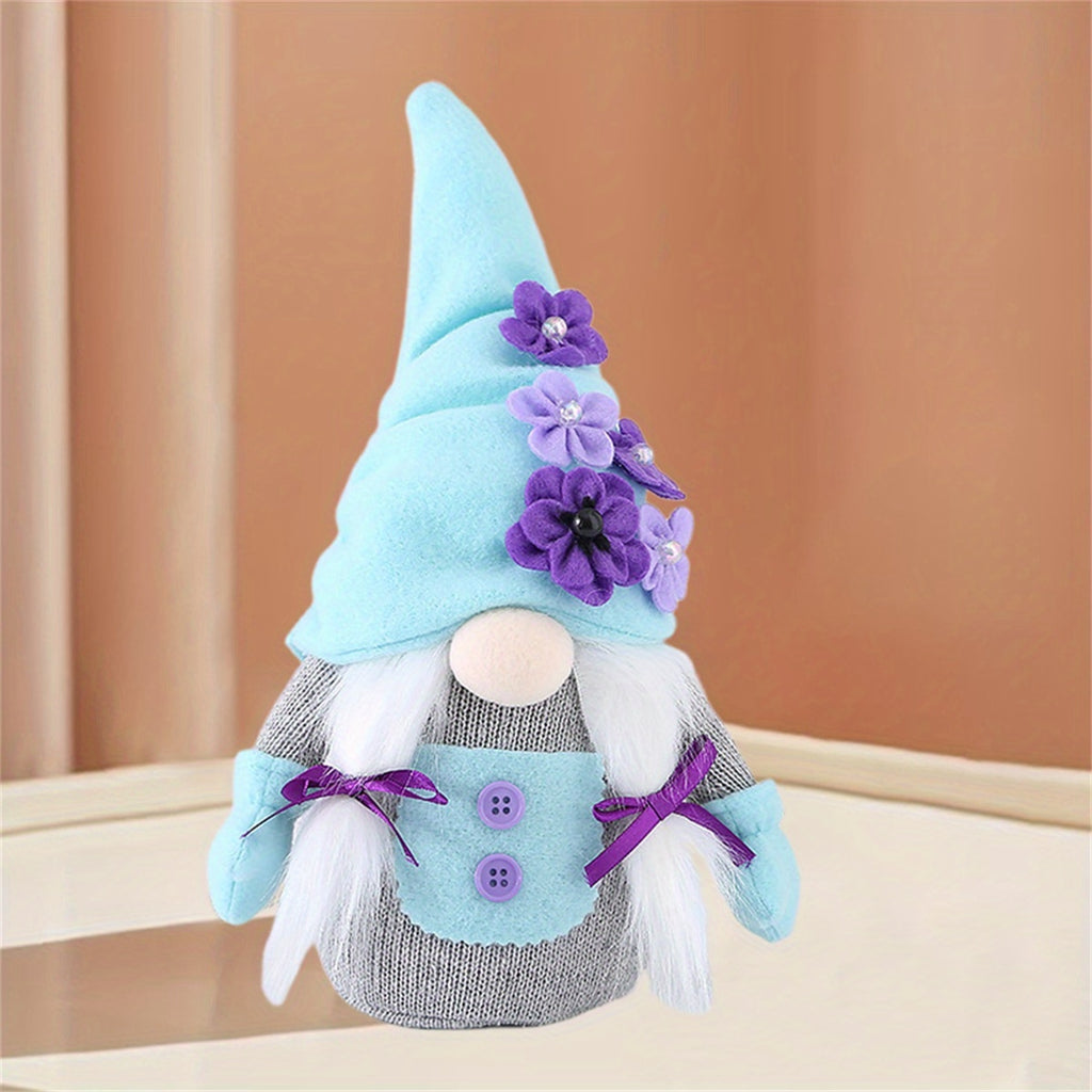 Mother's Day Gnome Decorations 3D Flower Scandinavian Nisse Collectible Dolls Ornaments for Home