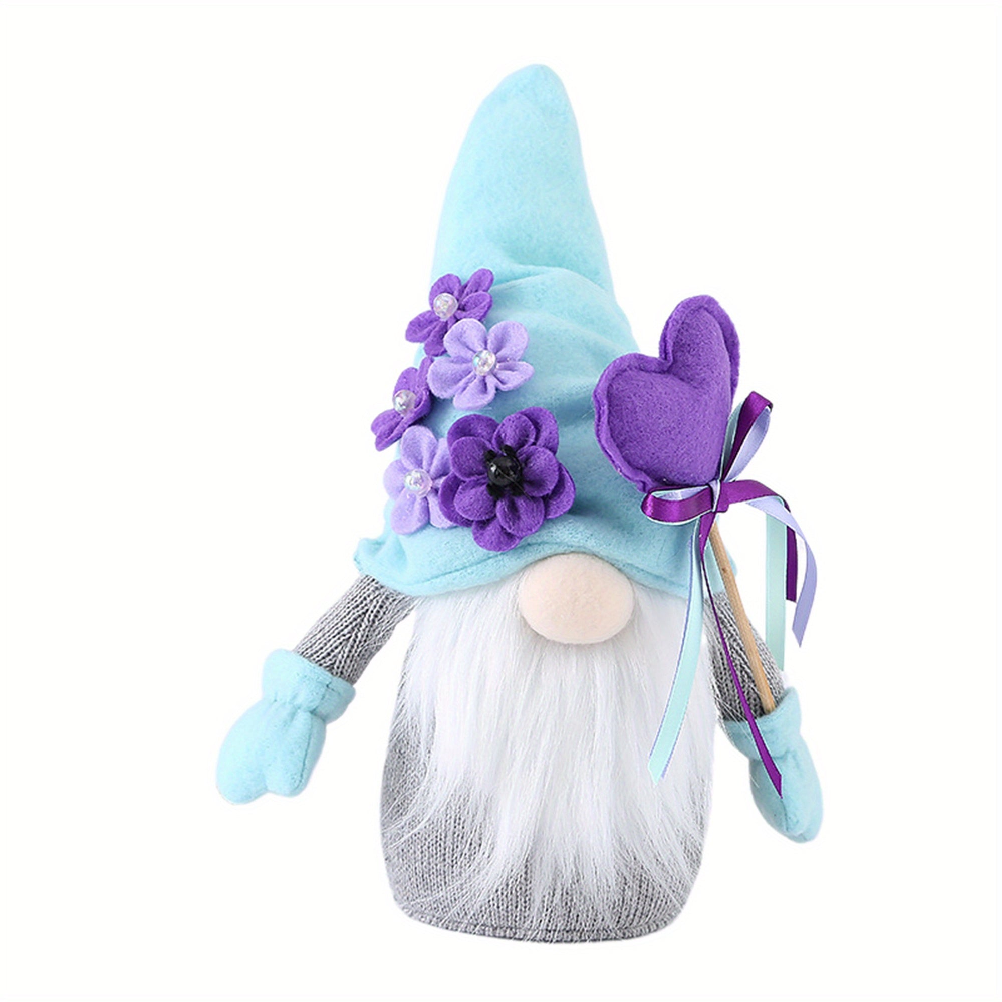 Mother's Day Gnome Decorations 3D Flower Scandinavian Nisse Collectible Dolls Ornaments for Home