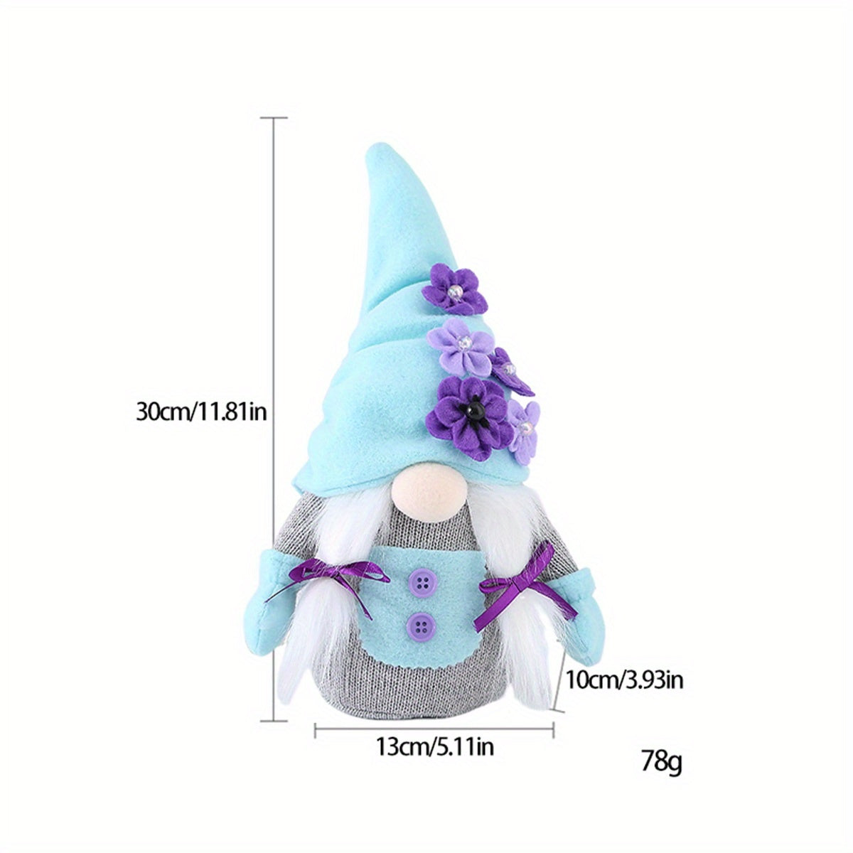 Mother's Day Gnome Decorations 3D Flower Scandinavian Nisse Collectible Dolls Ornaments for Home