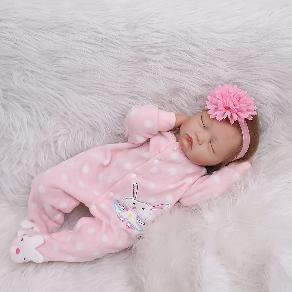Reborn Doll 22 Inch Lifelike Reborn Baby Dolls, Newborn Girl Doll With Realistic Veins, Handmade Vinyl With Weighted Cloth Body, Advanced Painted Gift Set For Kids Age 3+