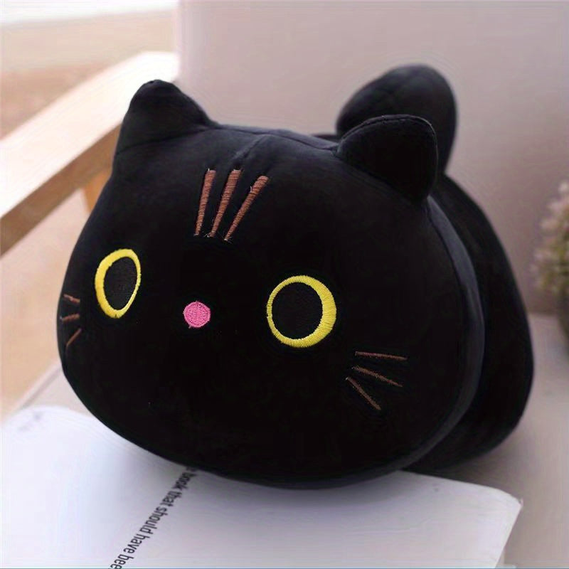 22CM Lovely Cartoon Cat Dolls Stuffed Soft Animal Kitten Plush Pillow Toys Kawaii White Black Cat Gift for Boys Girls