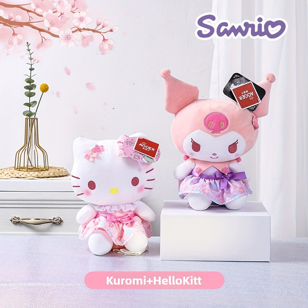 Sanrio Kuromi & Hello Kitty Plush Dolls - Cute Soft Stuffed Animal Toys, Pink & Mixed Colors, Perfect for Mother’s Day, Birthdays & Holidays, Stuffed Plushies