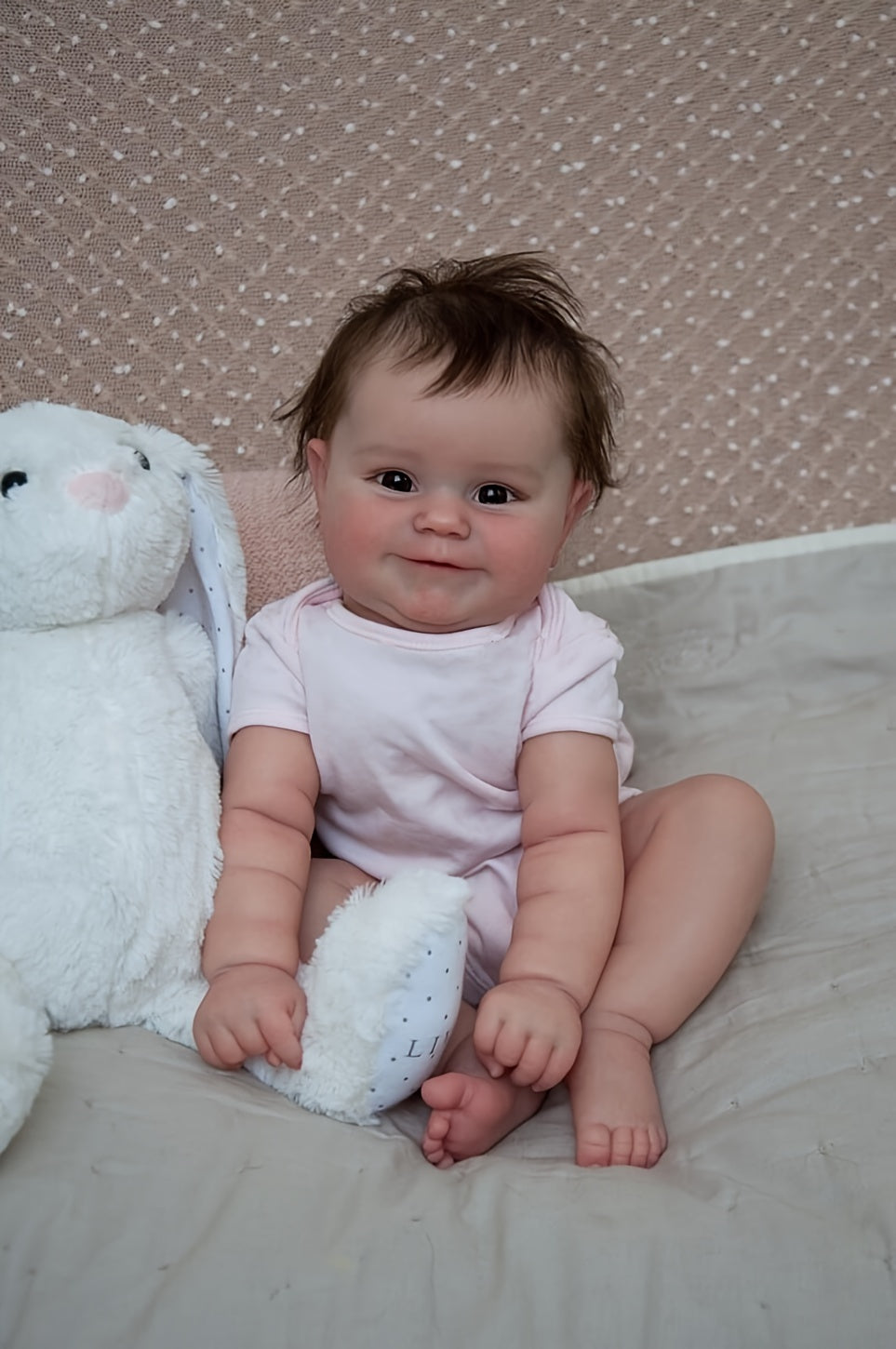 TERABITHIA 20 Inches So Truly Rooted Hair Sweet Smile Lifelike Reborn Baby Doll Crafted In Full Body Silicone Vinyl Anatomically Correct Realistic Newborn Girl Dolls Bath Toy For Girls