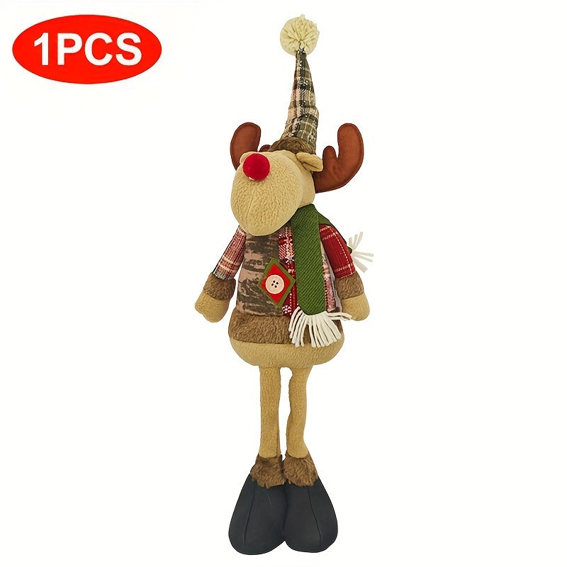 1pc/3pcs, Christmas Dolls Tree Decor New Year Ornament Reindeer Snowman Santa Claus Standing Doll Navidad Decoration Merry Christmas
