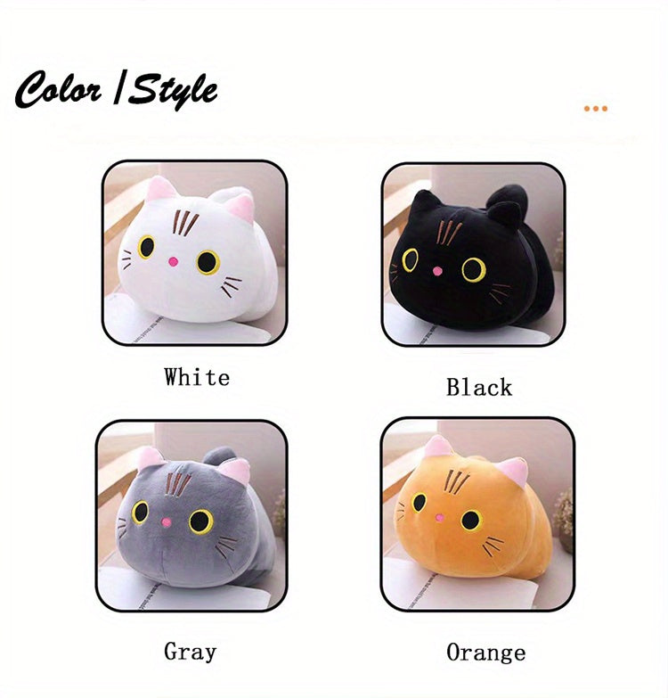 22CM Lovely Cartoon Cat Dolls Stuffed Soft Animal Kitten Plush Pillow Toys Kawaii White Black Cat Gift for Boys Girls