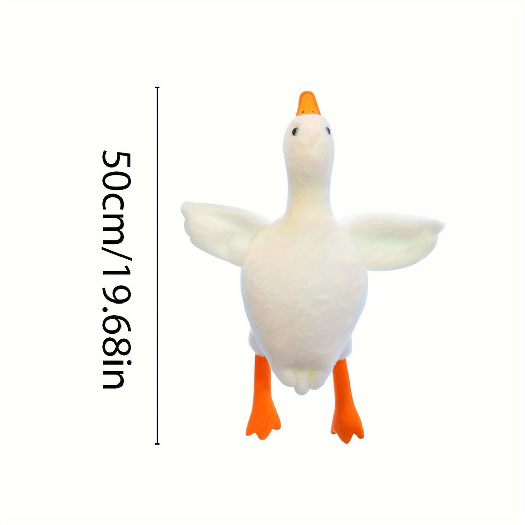 3 Sizes Big White Duck Plush Toys Cute Animal Stuffed Soft Dolls Floor Mat Home Decor Girls Birthday Gifts Not Suitable for Sleeping Thanksgiving Gifts Halloween Chirstmas Decor Gifts