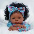 BABESIDE Lifelike Reborn Black Girl- 18-Inch Realistic Newborn Real Life Baby Dolls With Clothes And Toy Gift For Kids Age 3+