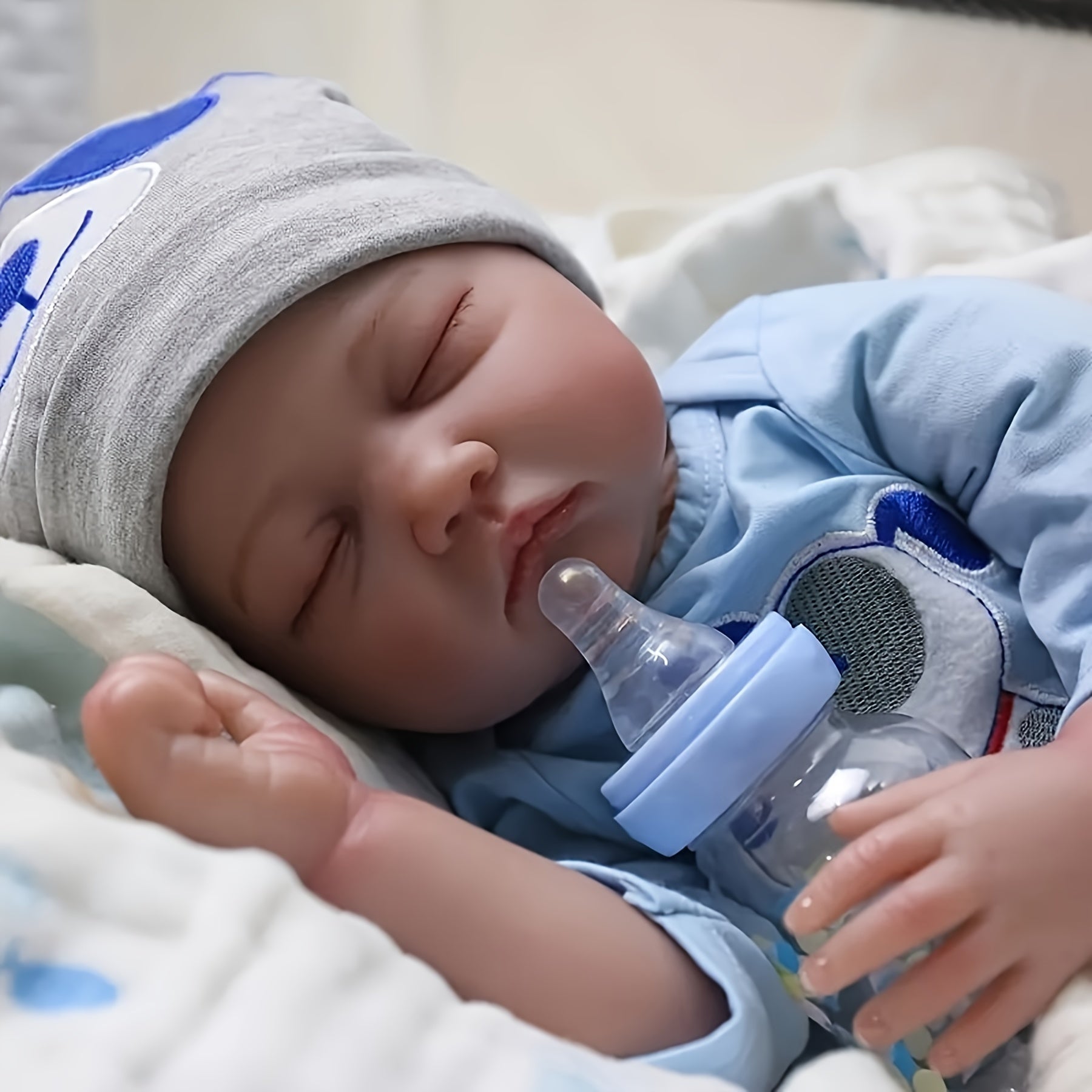 22inch 55cm Reborn Baby Dolls Real Life Soft Silicone Vinyl Realistic Reborn Dolls, Reborn Gentle Touch Dolls Handmade Toy Halloween, Christmas Gift